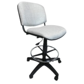 Silla Cajero Allegro sin Brazos en Tela Addison Color Gris ClAro