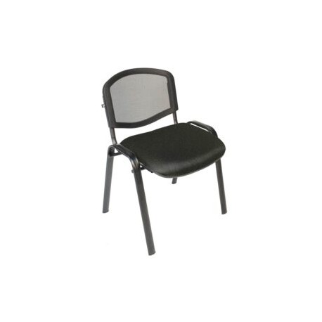 Silla Visita s/b Respaldo Mesh Tela Mini Color Negro