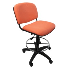 Silla Cajero Allegro Sin Brazos en Tela Mini Color Coral