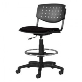Silla Cajero Brecia Tela Adison Color Plomo