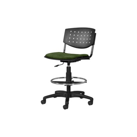 Silla Cajero Brecia Tela Adison Color Verde Hoja