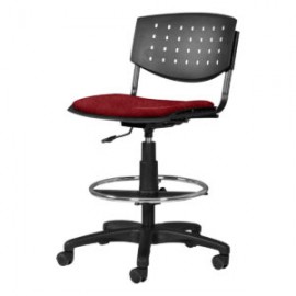 Silla Cajero Brecia Tela Adison Color Rojo
