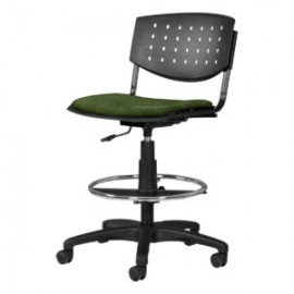 Silla Cajero Brecia Tela Adison Color Verde Hoja
