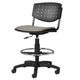 Silla Cajero Brecia Tela Mini Acero