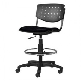 Silla Cajero Brecia Tela Stella Color negro