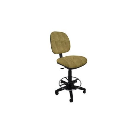 Silla Cajero Regia 1007, con Aro Cromado y Rodajas, en Tela Addison Mango