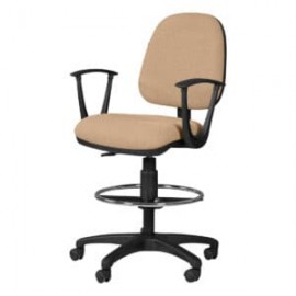 Silla Cajero Regia con Brazos 1007 Tela Adison Color Camello