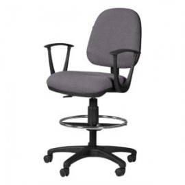 Silla Cajero Regia con Brazos 1007 Tela Adison Color Grey