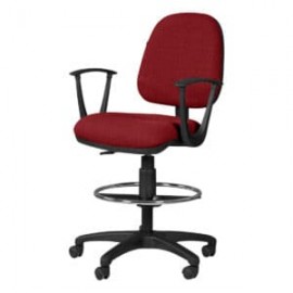 Silla Cajero Regia con Brazos 1007 Tela Adison Color Rojo