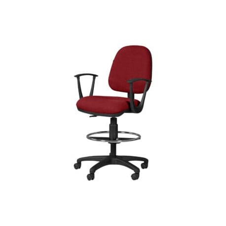 Silla Cajero Regia con Brazos 1007 Tela Adison Color Rojo