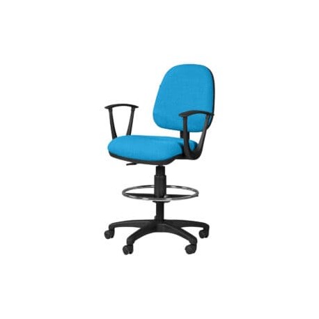 Silla Cajero Regia con Brazos 1007 Tela Adison Color Turqueza