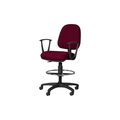 Silla Cajero Regia con Brazos 1007 Tela Mini Color Cereza