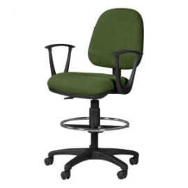 Silla Cajero Regia con Brazos 1007 Tela Adison Color Verde Hoja