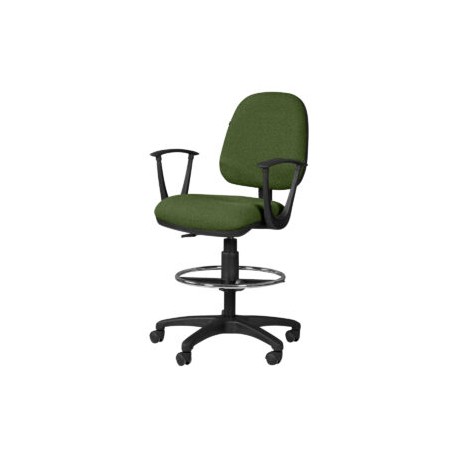 Silla Cajero Regia con Brazos 1007 Tela Adison Color Verde Hoja