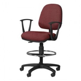 Silla Cajero Regia con Brazos 1007 Tela Mini Ciruela