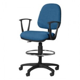 Silla Cajero Regia con Brazos 1007 Tela Stella Color Azul