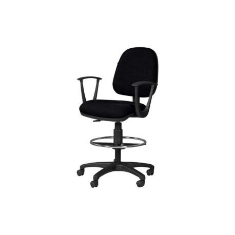 Silla Cajero Regia con Brazos 1007 Tela Stella Color negro