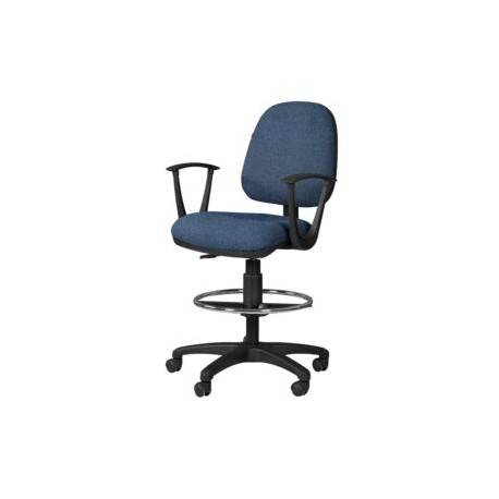 Silla Cajero Regia con Brazos 1007 Tela Ofik Azul Marino