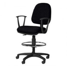 Silla Cajero Regia con Brazos 1007 Tela Stella Color negro