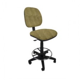 Silla Cajero Regia, con Aro Cromado y regaton, en Tela Addison Mango