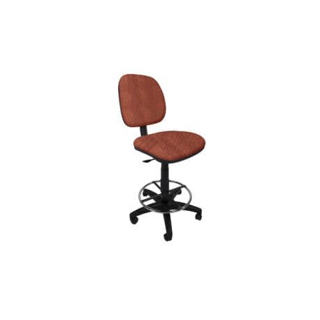 Silla Cajero Regia, con Aro Cromado y regaton, en Tela Addison Orange