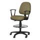Silla Cajero Regia, con Aro Cromado y regaton, en Tela Addison Plumbago