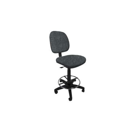 Silla Cajero Regia, con Aro Cromado y regaton, en Tela Addison Gris