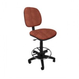 Silla Cajero Regia, con Aro Cromado y regaton, en Tela Addison Orange