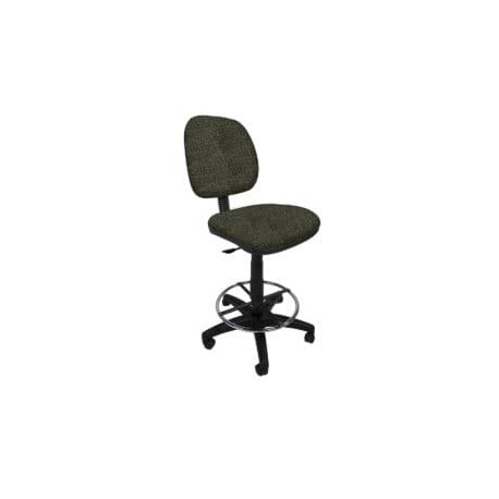 Silla Cajero Regia, con Aro Cromado y regaton, en Tela Stanley Verde