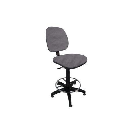 Silla Cajero sin Brazos Regia 1007 Aro Cromado con Regaton Tela Adison Color Grey