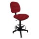 Silla Cajero sin Brazos Regia 1007 Aro Cromado con Regaton Tela Adison Color Rojo