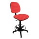 Silla Cajero sin Brazos Regia 1007 Aro Cromado con Regaton Tela Adison Color Rojo