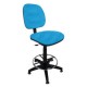 Silla Cajero sin Brazos Regia 1007 Aro Cromado con Regaton Tela Adison Color Turqueza