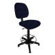 Silla Cajero sin Brazos Regia 1007 Aro Cromado con Regaton Tela Adison Color Turqueza