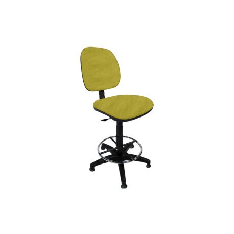 Silla Cajero sin Brazos Regia 1007 Aro Cromado con Regaton Tela Adison Color Pera
