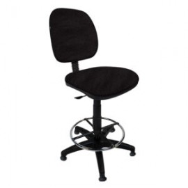 Silla Cajero sin Brazos Regia 1007 Aro Cromado con Regaton Tela Adison Color Plomo