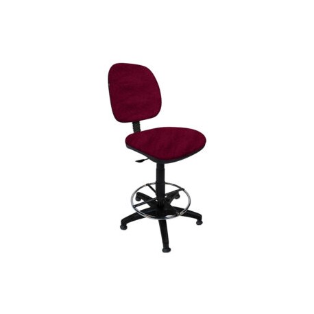 Silla Cajero sin Brazos Regia 1007 Aro Cromado con Regaton Tela Mini Color Cereza