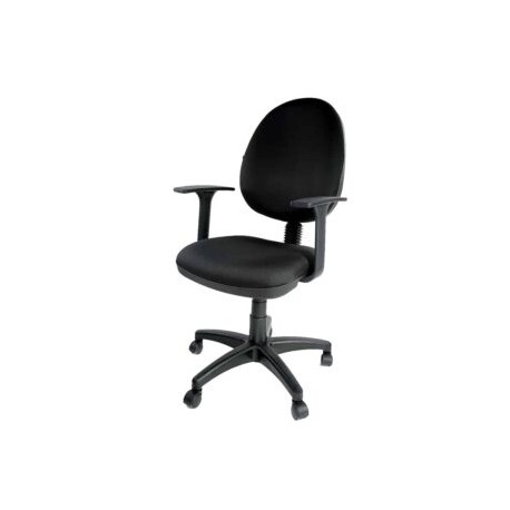 Silla Operativa E101 con Brazos fijo en Tela Mini Color Negro