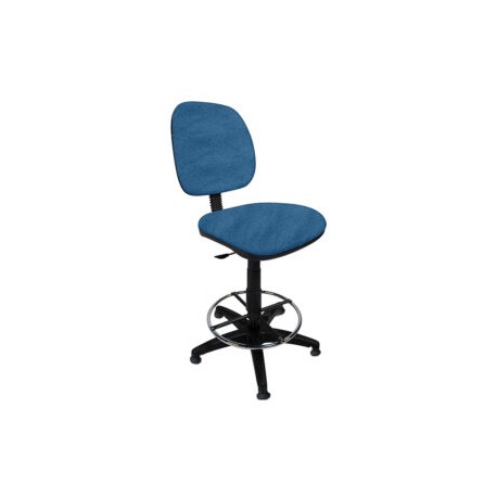 Silla Cajero sin Brazos Regia 1007 Aro Cromado con Regaton Tela Stella Color Azul