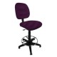 Silla Cajero sin Brazos Regia 1007 Aro Cromado con Regaton Tela Stella Color Uva