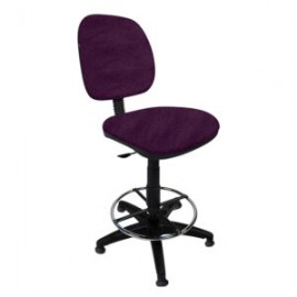 Silla Cajero sin Brazos Regia 1007 Aro Cromado con Regaton Tela Stella Color Uva