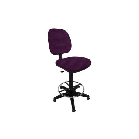 Silla Cajero sin Brazos Regia 1007 Aro Cromado con Regaton Tela Stella Color Uva