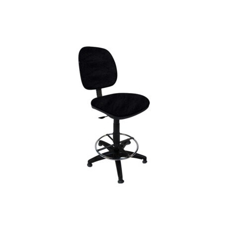 Silla Cajero sin Brazos Regia 1007 Aro Cromado con Regaton Tela Stella Color negro