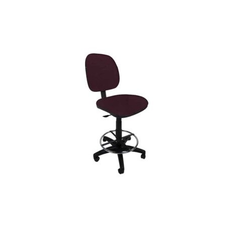 Silla Cajero sin Brazos Regia 1007 Aro Cromado Tela Mini Ciruela