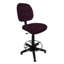 Silla Cajero sin Brazos Regia 1007 Aro Cromado con Regaton Tela Stella Color Violeta