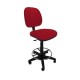 Silla Cajero sin Brazos Regia 1007 Aro Cromado Tela Mini Color Rojo