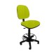 Silla Cajero sin Brazos Regia 1007 Aro Cromado Tela Mini Verde Manzano