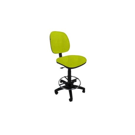 Silla Cajero sin Brazos Regia 1007 Aro Cromado Tela Mini Verde Manzano