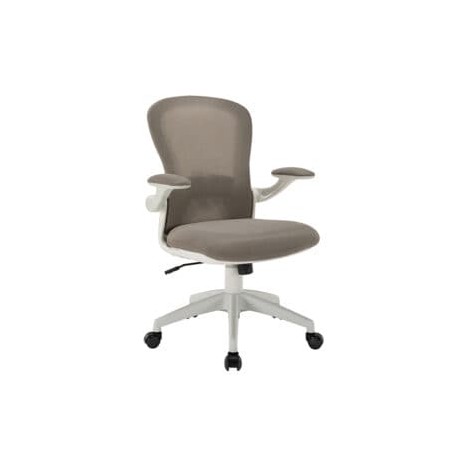 Silla Operativa H6 Mesh y Tela Gris Estrucutra Blanca