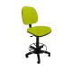 Silla Cajero sin Brazos Regia 1007 Aro Cromado Tela Mini Verde Manzano